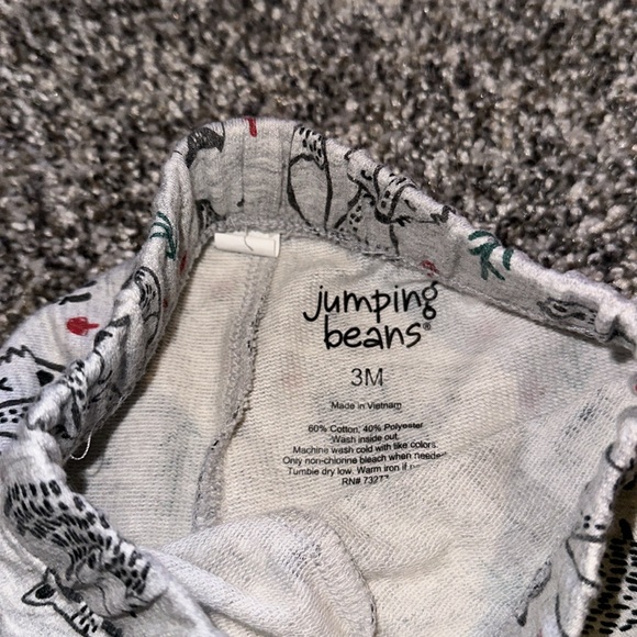 Jumping Beans Brand Pants Gray Forest Animals Size 3 Months Excellent Condition - Picture 3 of 4